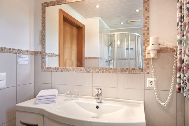 Badezimmer im Appartement